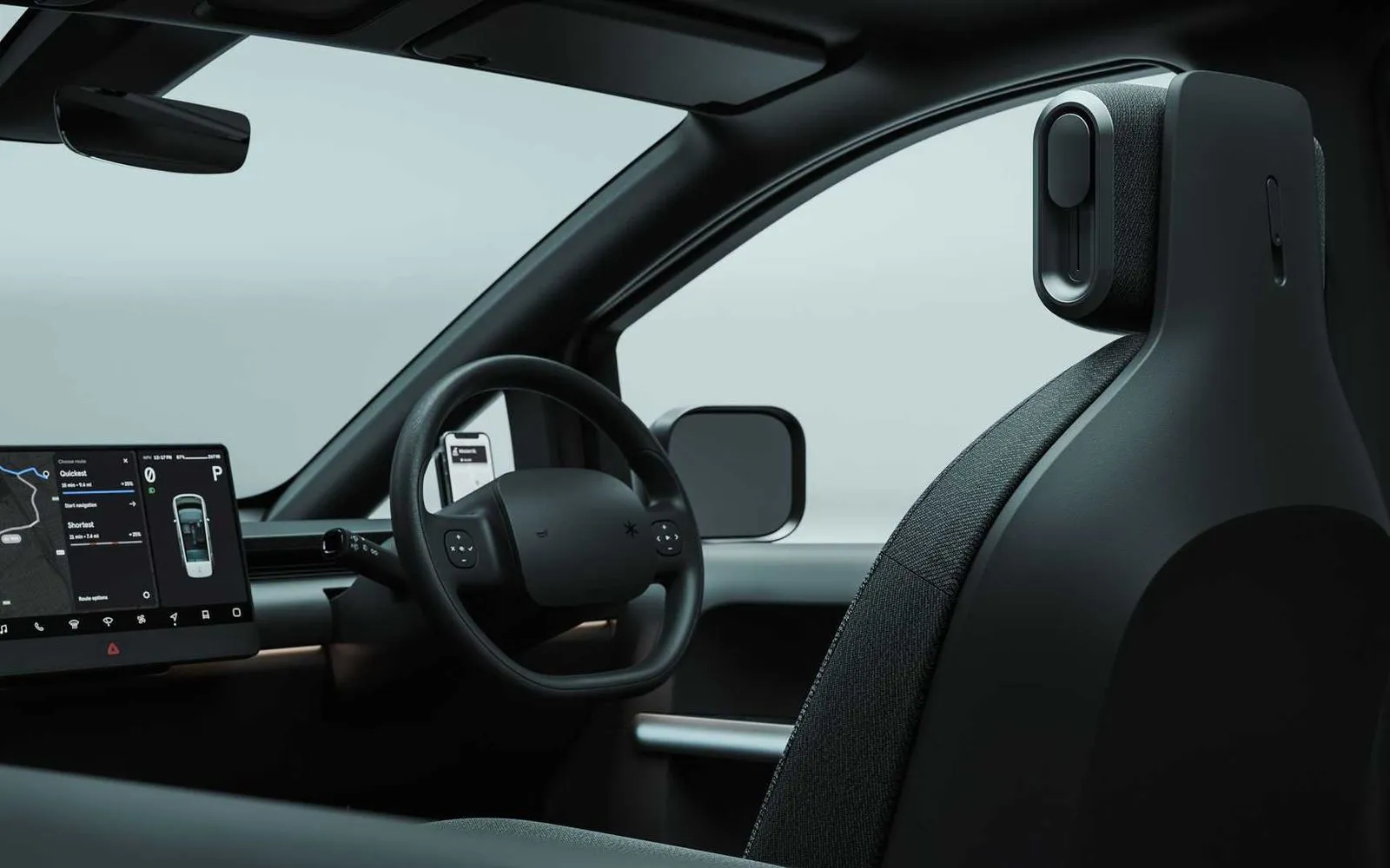 Arrival Car interior