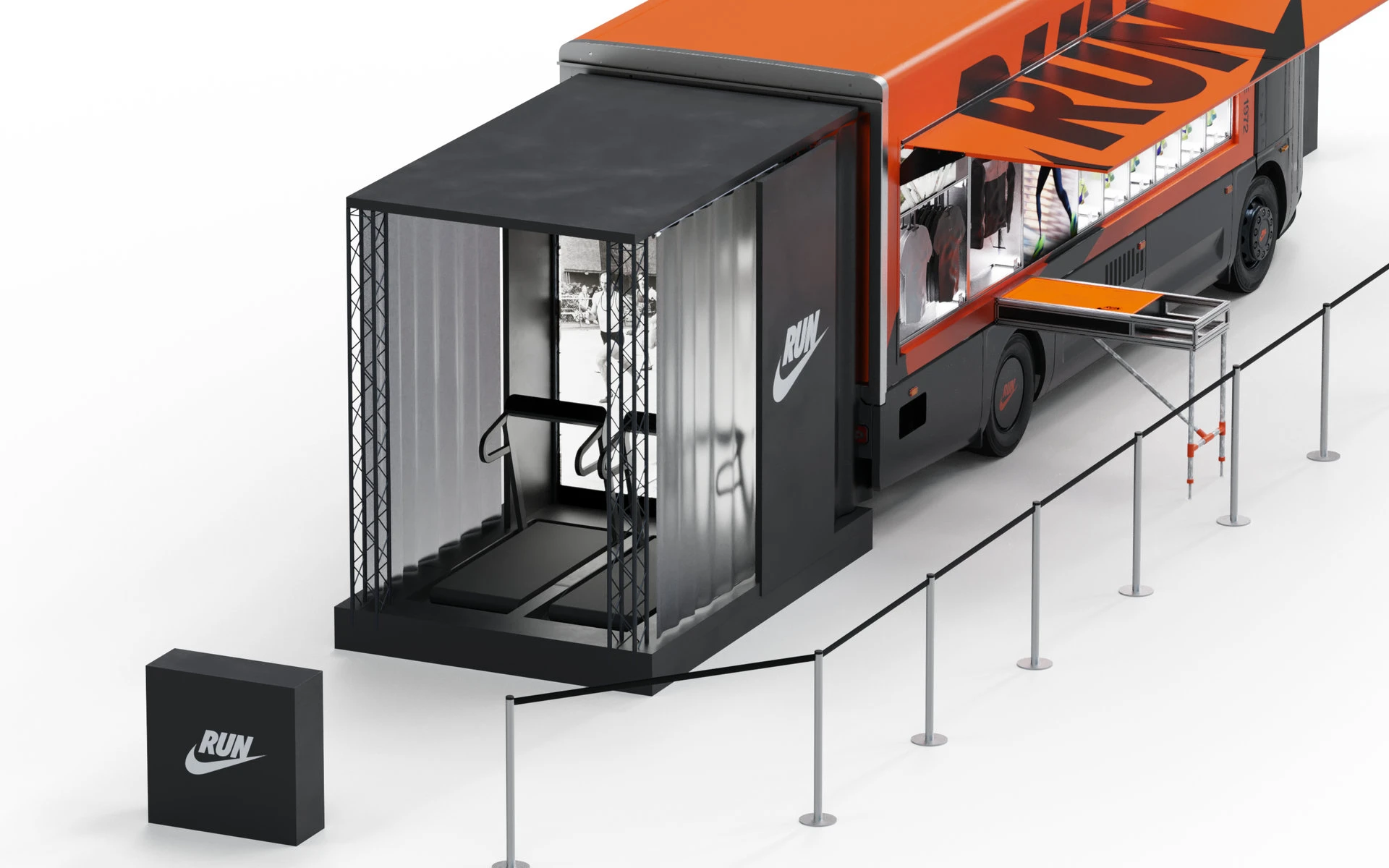 Nike Run Truck running area rendering