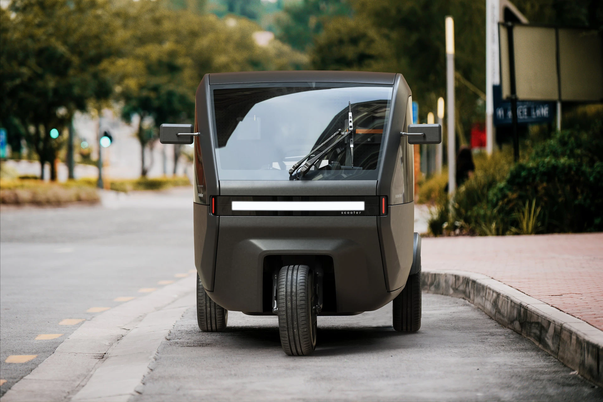 Scooter P-Two parked
